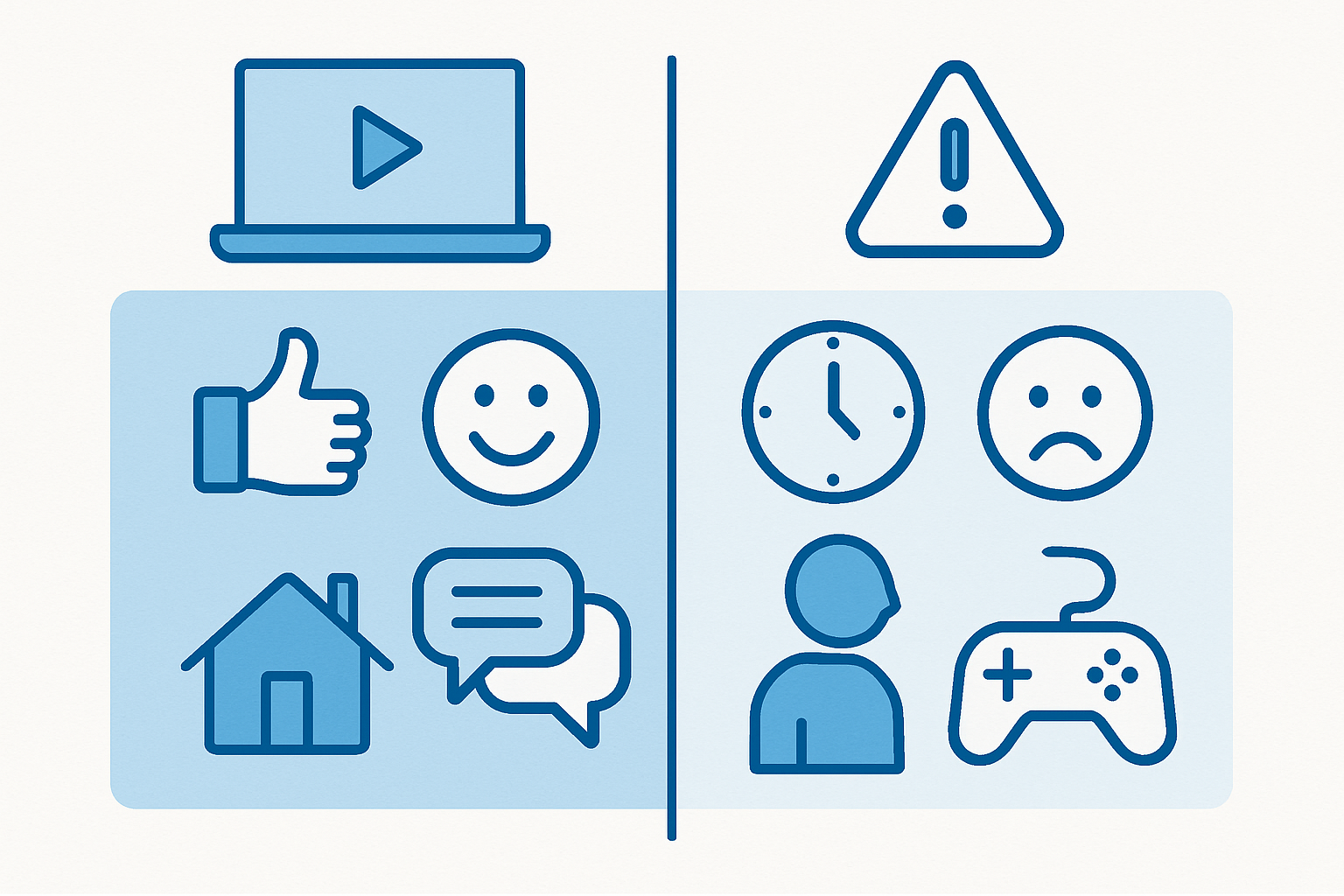 Adolescente hablando con chatbot en su habitación, con expresión reflexiva frente a la pantalla